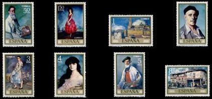 ESPAÑA 1971 2019/26 Sellos Nuevos Pintor Ignacio de Zuloaga Yv1674/81 Espana Spain Espagne Spagna Spanje Spanien 